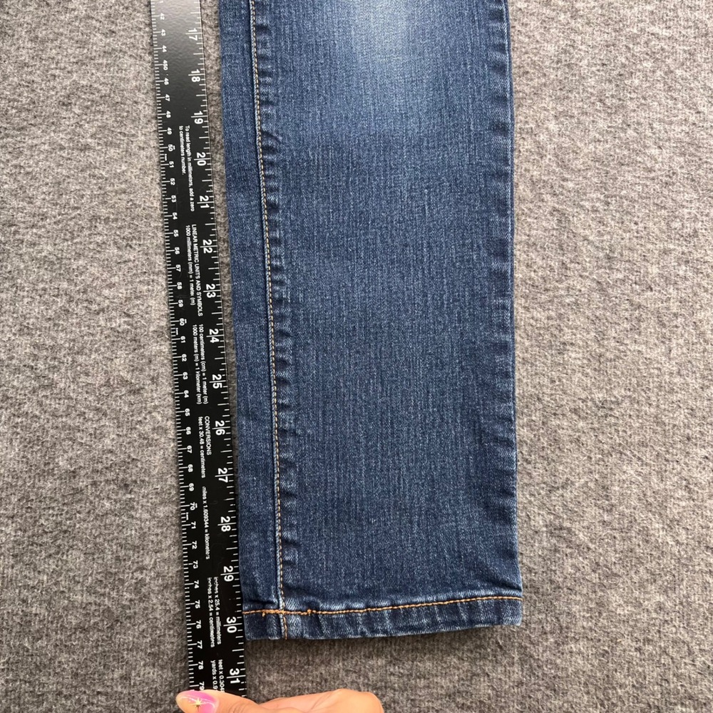 Old Navy Original Straight Jeans Womens 4 Medium Wash Stretch Blue Denim Pants - Picture 13 of 14